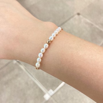 【單手可戴手鍊】精選淡水珍珠 全925純銀索帶式 (銀/金/玫瑰金)