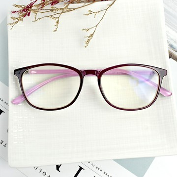 老花眼鏡 酒紅膠框鏡腳粉色眼鏡【NYK12】