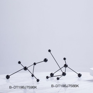 簡約現代創意幾何不規則擺件抽象鐵藝工藝品北歐客廳書房酒柜裝飾