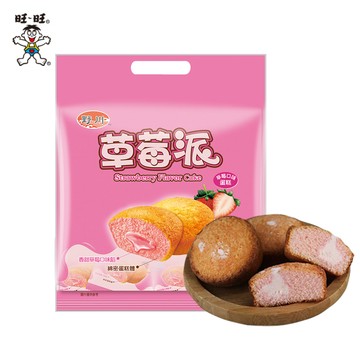 【旺旺】野川草莓派(草莓口味蛋糕)190g