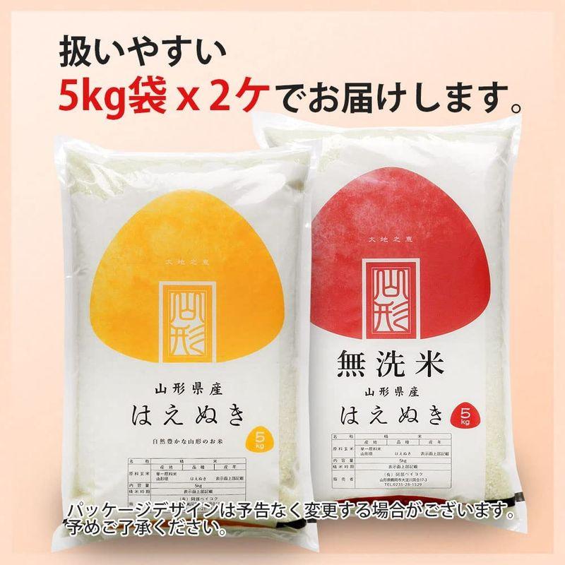 精米 はえぬき 10kg (5kgx2袋) 山形県産 令和4年産 白米