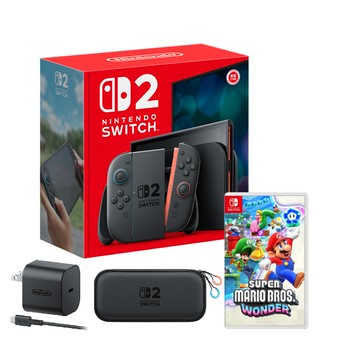 【預購】Nintendo Switch 2 主機 (台灣公司貨)+便攜包+AC變壓器+超級瑪利歐兄弟 驚奇 中文版