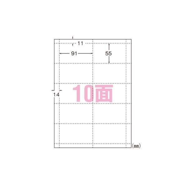 プリンター (まとめ) エーワン マルチカード インクジェットプリンタ専用 A4判 フォト光沢紙 10面 51042 白無地 50枚入 (×2)