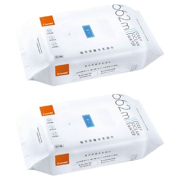 Combi 康貝 海洋深層水柔濕巾 厚款 80抽 2包  寶寶濕巾  嬰兒濕巾  80張
