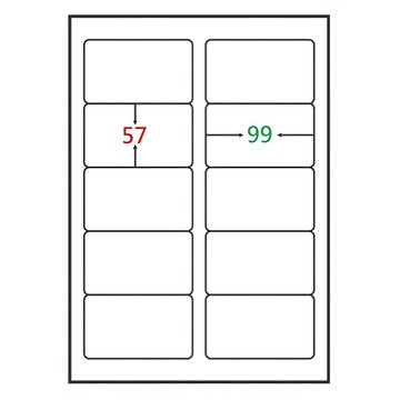 鶴屋 A4三用電腦標籤 42號 B5799 99 x 57mm  105張  10格