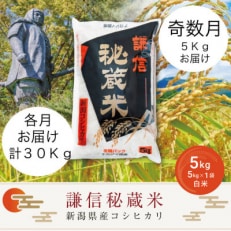 謙信秘蔵米5kg(精米)全6回