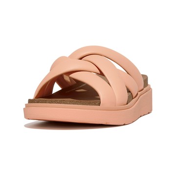 軟墊交織帶涼鞋-裸色