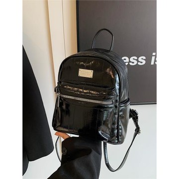 高級感銀色女式雙肩包2025新款時尚出游旅行百搭后背包超火小書包