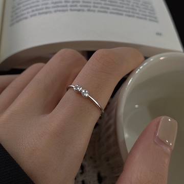 925純銀蝴蝶結戒指女ins潮時尚小眾設計個性食指戒簡約可調節飾品