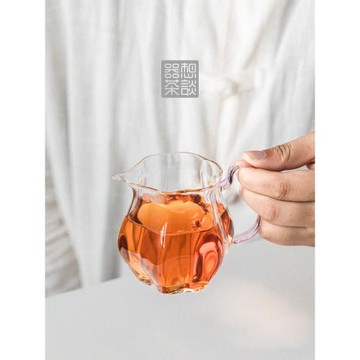 器想茶談玻璃公道杯粉把高檔耐熱加厚高檔分茶器大號日式家用茶具