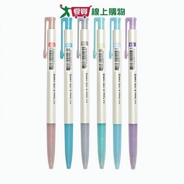 TEMPO 極細中油筆6(1組入) 原子筆 極細 中油筆【愛買】