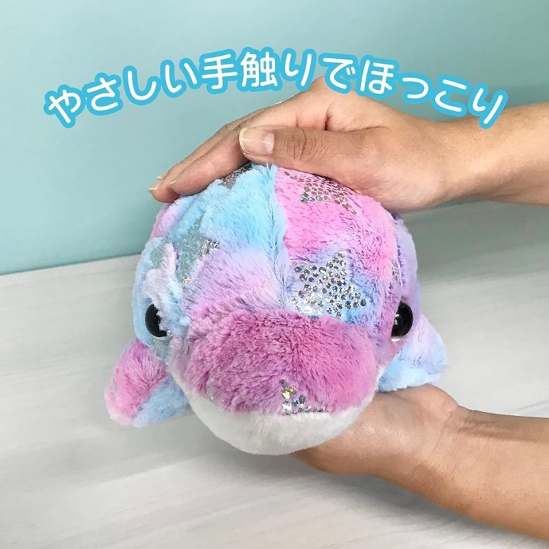 イルカ ぬいぐるみ 置物 マスコット クッション キラキラ かわいい ふわふわ プレゼント( ピンク, Mサイズ) | LINEブランドカタログ