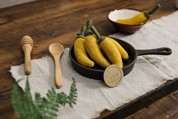 辣椒(黃) Yellow Chili 純手作  吊飾 家飾品 貓咪 兒童玩具 蔬果