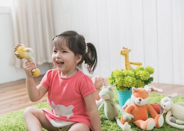 有機棉吉拿棒 固齒器 手搖鈴 (miYim設計) 熊兔猴子獅子大象青蛙