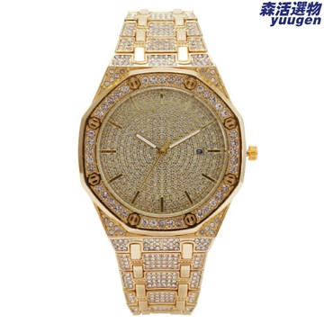 【滿鑽輕奢】女士手錶 女表 腕錶 時尚腕錶 日曆手錶 八角鑲鑽 外貿爆款 氣質通勤 送禮佳品