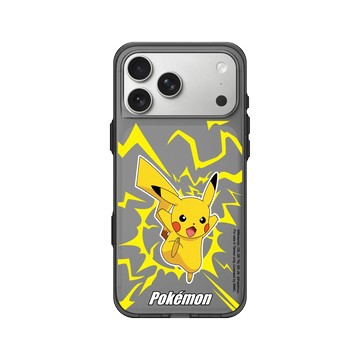 iPhone 17 Pro Max Clear (相機按鈕) 酷墨灰 - 寶可夢 Pokemon - 戰鬥系列-皮卡丘