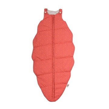 BabyBites鯊魚咬一口 100%純棉睡袋-珊瑚紅海洋貝殼