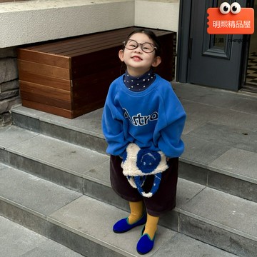 【加絨加厚】女童衛衣 童裝衛衣 韓版衛衣 兒童衛衣 幼兒園衛衣 秋冬保暖 圓領套頭 卡通印花 2025冬季新款