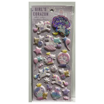 樂彩森林 3D立體麻糬貼-可愛獨角獸