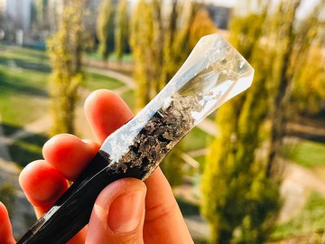 木製發棒、透明樹脂銀髮夾、髮飾