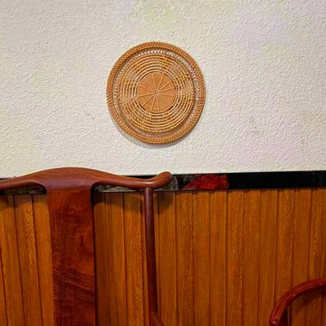 【含稅/免運】 ins手工編織藤編壁掛裝飾網紅手工編民宿裝飾墻飾壁歐式掛飾