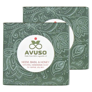 AVUSO 行道者 苦楝羅勒蜂蜜手工皂  125g  2盒