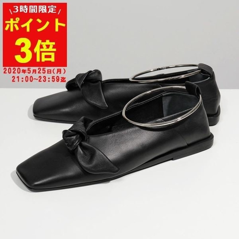 新品□送料無料□ JIL SANDER フラットリボンシューズ