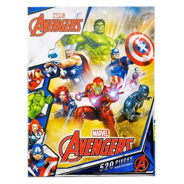 漫威 復仇者聯盟 520片拼圖 MR015A /一盒入(促380) 53cm x 38cm MARVEL 漫威英雄 鋼鐵人 雷神索爾 美國隊長 浩克 京甫正版授權拼圖 MIT製【APP滿額下單4%點數(單一帳號最高1000點)】7/31止