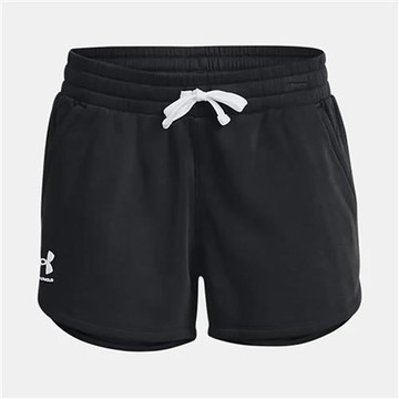 Under Armour UA 女裝 短褲 口袋 刷毛 棉質 黑【運動世界】1376257-001