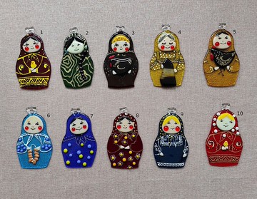 獨特的熔融玻璃俄羅斯套娃（套娃）俄羅斯套娃