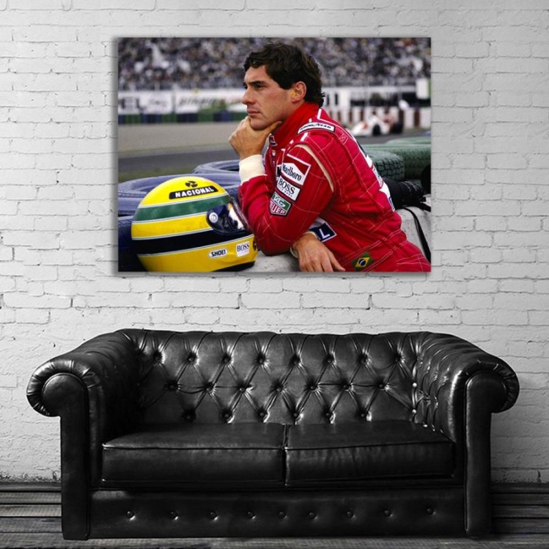 Ayrton Senna アイルトン・セナ 特大 ポスター 約150x100cm 海外 F1