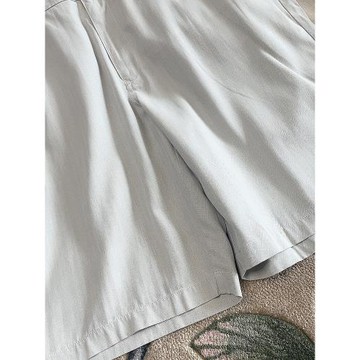 90真絲桑蠶絲大碼短褲男夏季薄款寬松休閑西褲男 200斤五分褲外穿