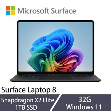Microsoft微軟 Surface Laptop 第8版 15吋 EP2-60282 霧黑觸控筆電 X2E/32G/1TB/Win11
