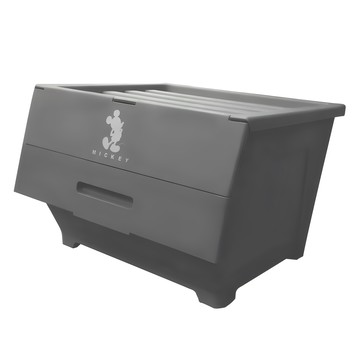 收納王妃 迪士尼 折門收納箱 40L 2件組  深灰色  46 x 38 x 31cm  1組