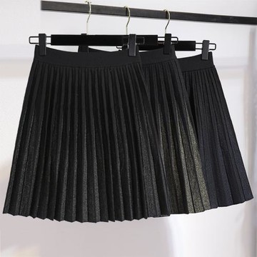 短裙半身裙女高腰黑色針織半裙秋冬打底裙2025新款高端裙子傘裙