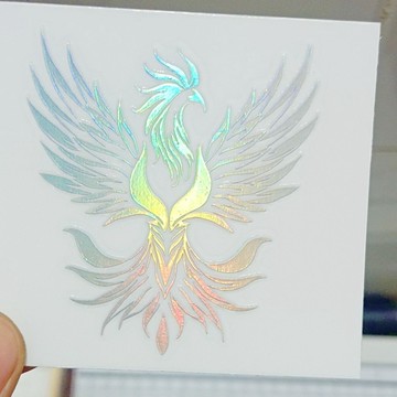 ✨限時秒殺☜桃園出貨✨燙金銀色鐳射鳳凰轉印貼車身手機殼等都可用 防水防曬金屬貼紙