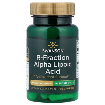 Swanson Vitamins, R-餾分 α-硫辛酸，三倍功效，300 毫克，30 粒膠囊