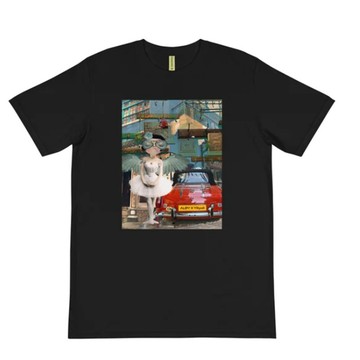 Lulu 紅色汽車有機 T 卹 - 合作：yiliyuli x designsbyalby
