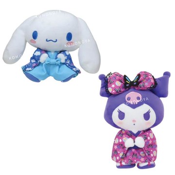 小禮堂 Sanrio 三麗鷗 S號 絨毛玩偶娃娃 (和服款) 酷洛米 大耳狗