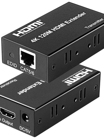 【可打統編 超低價】HDMI延長器120米 單網線rj45轉hdmi信號放大器4K高清網絡網線傳輸
