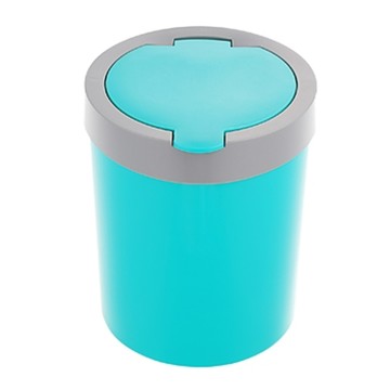 KEYWAY 聯府 X5掀蓋垃圾桶 CX-5  掀蓋式 藍色 + 灰色  237 x 230 x 279mm 9.5L