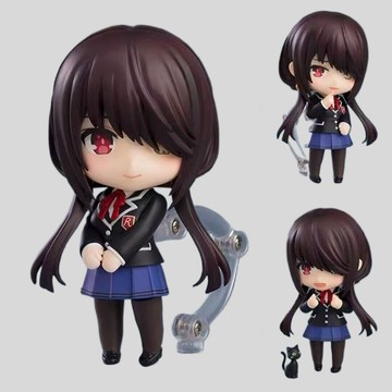 Q版粘土人約會大作戰動漫周邊 2455#時崎狂三校服款動漫模型