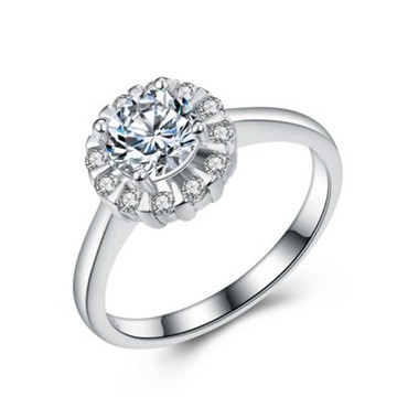 現貨+預購 925純銀戒指鑲鑽銀飾-時尚高貴焦點鑲鑽七夕情人節生日禮物女配件73an148【獨家進口】【米蘭精品】