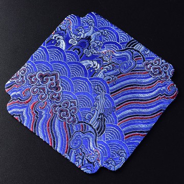 陶福氣 宮廷風杯墊 單個吸水防燙杯墊茶杯墊 布藝速干防滑隔熱墊