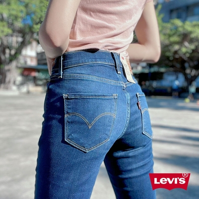 Levis 女款 311中腰縮腹緊身牛仔長褲 / 精工深藍染水洗刷白 / 彈性布料@#@ Levis 女款 311 中腰縮腹緊身牛仔長褲 / 精工深藍染水洗刷白 / 彈性布料
