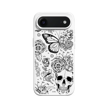 iPhone Air SolidX 白 - Frida Kahlo - 花骨骷顱頭（素描）