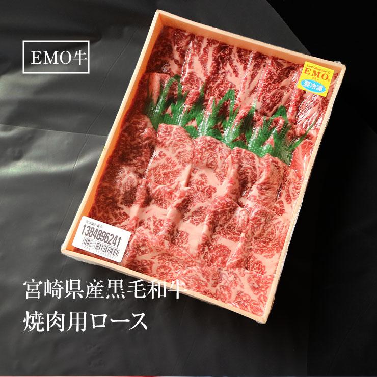 EMO牛 有田牛 焼肉用 ロース500ｇ 冷凍 国産牛 牛肉 宮崎県産 黒毛和牛 ホルモン剤不使用 抗生物質不使用