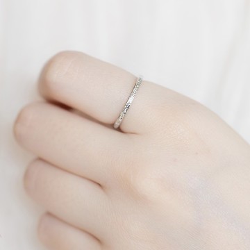 純銀石紋質感戒指 可調式戒指