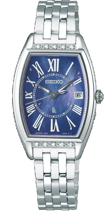 SEIKO 精工錶 LUKIA 系列 太陽能電波真鑽貝面腕錶 1B32-0AR0B(SSVW179J)-24mm-藍貝鋼帶【刷卡回饋 分期0利率】【APP下單點數13倍送】