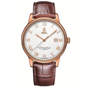 【ERNEST BOREL瑞士依波路錶】雅麗系列 玫瑰金-白面皮帶 40mm (GGR5680N-432BR)